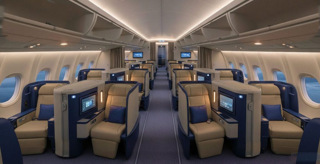 AranGrant: Business Class Flights and Premium Travel Booking business class seat map airline seats 1536x787 2